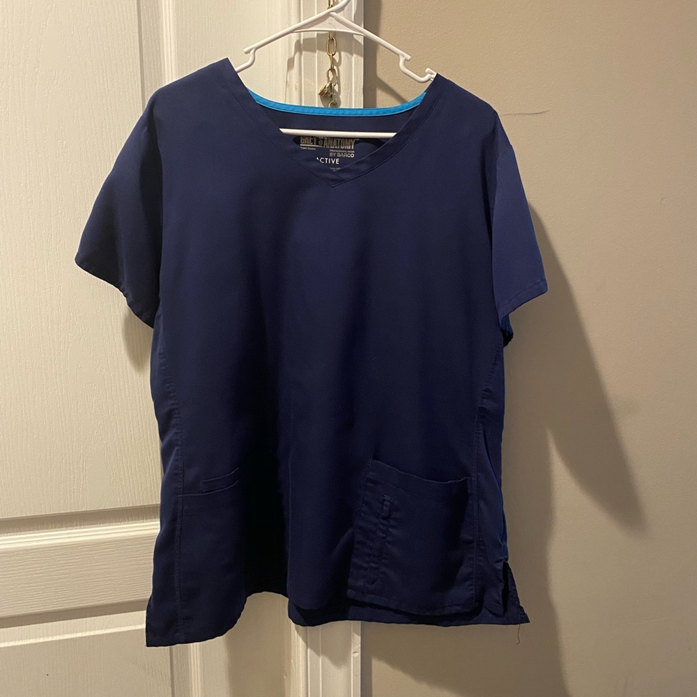 Navy Grey’s Anatomy Scrub Top